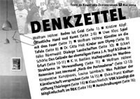 Denkzettel - Texte zu Kunst und Zeitgeschehen